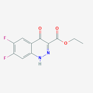 molecular formula C11H8F2N2O3 B8451642 Ethyl 6,7-difluoro-4-hydroxycinnoline-3-carboxylate 