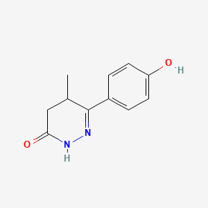 molecular formula C11H12N2O2 B8451647 6-(4-hydroxyphenyl)-5-methyl-4,5-dihydro-3(2H)-pyridazinone 