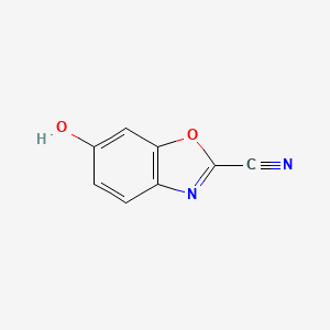 molecular formula C8H4N2O2 B8451650 2-Cyano-6-hydroxybenzoxazole CAS No. 137426-80-3