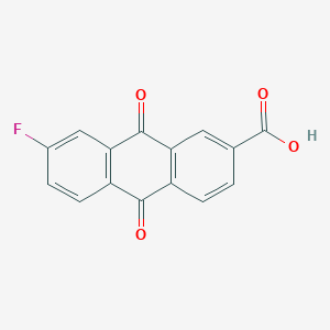 molecular formula C15H7FO4 B8451654 7-Fluoro-9,10-dioxo-9,10-dihydroanthracene-2-carboxylic acid CAS No. 1493-72-7