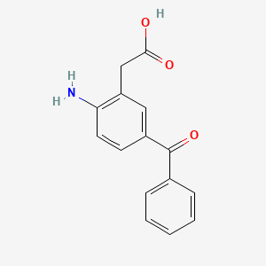 molecular formula C15H13NO3 B8451684 (2-Amino-5-benzoylphenyl)acetic acid CAS No. 51579-81-8