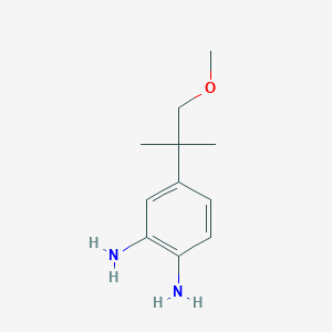 molecular formula C11H18N2O B8451695 4-(1-Methoxy-2-methylpropan-2-yl)benzene-1,2-diamine 