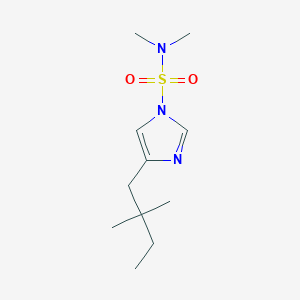 molecular formula C11H21N3O2S B8451697 4-(2,2-dimethylbutyl)-N,N-dimethyl-1H-imidazole-1-sulfonamide 