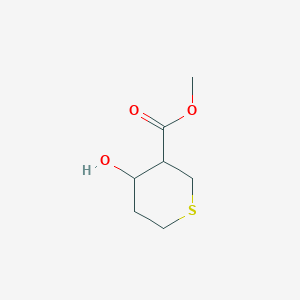molecular formula C7H12O3S B8451710 Methyl 4-hydroxytetrahydro-2H-thiopyran-3-carboxylate CAS No. 87206-45-9