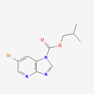 molecular formula C11H12BrN3O2 B8451743 isobutyl 6-bromo-1H-imidazo[4,5-b]pyridine-1-carboxylate 