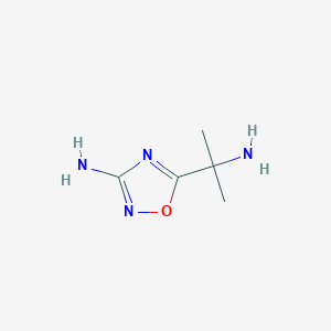 molecular formula C5H10N4O B8451759 5-(2-Aminopropan-2-yl)-1,2,4-oxadiazol-3-amine 