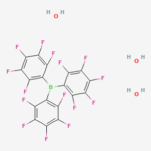 molecular formula C18H6BF15O3 B8451828 Borane, tris(pentafluorophenyl)-, trihydrate CAS No. 182683-62-1