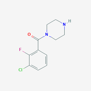 molecular formula C11H12ClFN2O B8451838 1-(3-Chloro-2-fluorobenzoyl)piperazine 