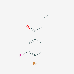 molecular formula C10H10BrFO B8451877 1-(4-Bromo-3-fluorophenyl)-1-butanone CAS No. 343564-57-8