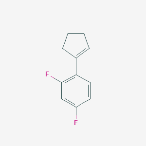 molecular formula C11H10F2 B8451971 1-Cyclopentenyl-2,4-difluorobenzene 