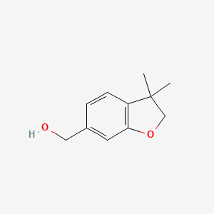 molecular formula C11H14O2 B8452101 (3,3-Dimethyl-2,3-dihydro-1-benzofuran-6-yl)methanol 