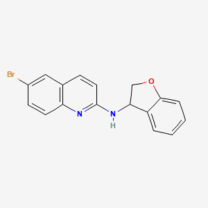 molecular formula C17H13BrN2O B8452112 Rac-(6-bromo-quinolin-2-yl)-(2,3-dihydro-benzofuran-3-yl)-amine 