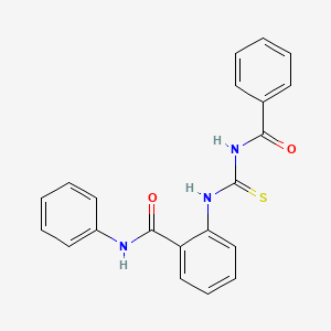 molecular formula C21H17N3O2S B8452133 2-[[(benzoylamino)thioxomethyl]amino]-N-phenylbenzamide 