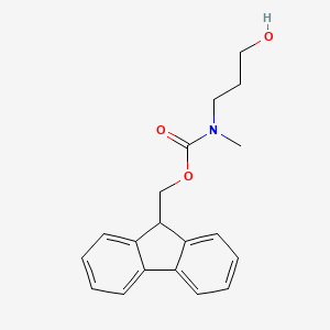 molecular formula C19H21NO3 B8452138 (9H-fluoren-9-yl)methyl 3-hydroxypropylmethylcarbamate 