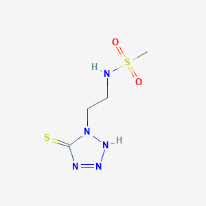 molecular formula C4H9N5O2S2 B8452229 1-(2-Methanesulfonamidoethyl)tetrazole-5-thiol CAS No. 65947-77-5