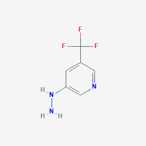 molecular formula C6H6F3N3 B8452238 3-Hydrazino-5-(trifluoromethyl)pyridine 
