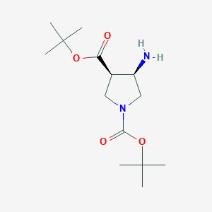 (3R,4R)-di-tert-butyl 4-aminopyrrolidine-1,3-dicarboxylate