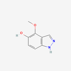 molecular formula C8H8N2O2 B8452266 4-methoxy-1H-indazol-5-ol 