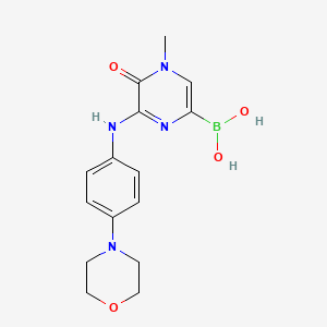 [4-methyl-6-(4-morpholin-4-ylanilino)-5-oxopyrazin-2-yl]boronic acid