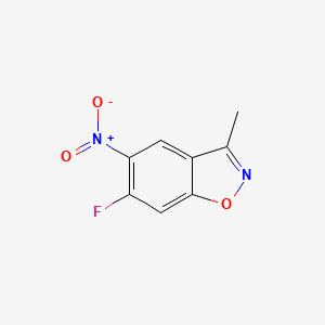 molecular formula C8H5FN2O3 B8452361 6-Fluoro-3-methyl-5-nitro-1,2-benzisoxazole 