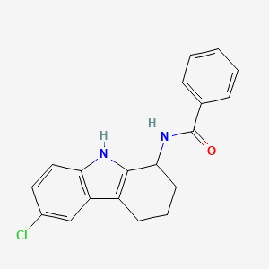 molecular formula C19H17ClN2O B8452389 N-(6-chloro-2,3,4,9-tetrahydro-1H-carbazol-1-yl)benzamide CAS No. 827590-77-2