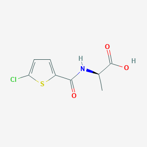 molecular formula C8H8ClNO3S B8452397 (R)-2-[(5-chloro-thiophene-2-carbonyl)-amino]-propionic acid 