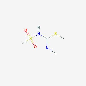 molecular formula C4H10N2O2S2 B8452405 Methyl N-(methanesulfonyl)-N'-methylcarbamimidothioate CAS No. 72545-71-2
