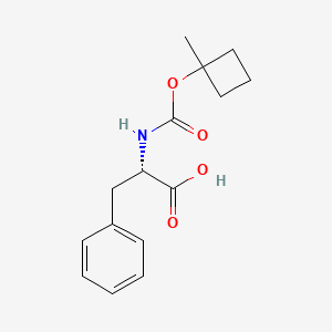 molecular formula C15H19NO4 B8452408 N-(1-methylcyclobutyloxycarbonyl) phenylalanine CAS No. 59602-94-7