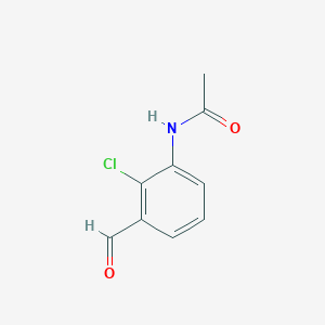 molecular formula C9H8ClNO2 B8452415 N-(2-chloro-3-formylphenyl)acetamide 
