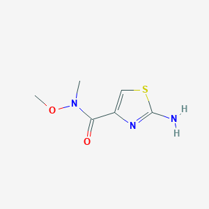 molecular formula C6H9N3O2S B8452423 2-Amino-thiazole-4-carboxylic acid methoxy-methyl-amide 