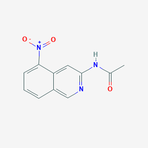 molecular formula C11H9N3O3 B8452432 N-(5-nitroisoquinolin-3-yl)acetamide 