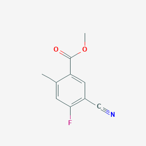 molecular formula C10H8FNO2 B8452440 Methyl 5-cyano-4-fluoro-2-methylbenzoate CAS No. 1533441-20-1
