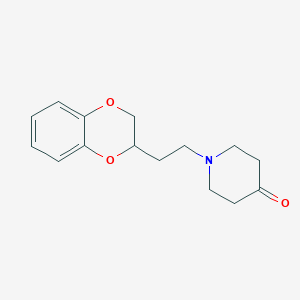 molecular formula C15H19NO3 B8452498 1-[2-(2,3-Dihydro-1,4-benzodioxin-2-yl)ethyl]piperidin-4-one CAS No. 62590-76-5