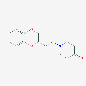 B8452498 1-[2-(2,3-Dihydro-1,4-benzodioxin-2-yl)ethyl]piperidin-4-one CAS No. 62590-76-5