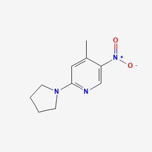 molecular formula C10H13N3O2 B8452532 4-Methyl-5-nitro-2-pyrrolidin-1-ylpyridine 