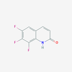 molecular formula C9H4F3NO B8452565 6,7,8-Trifluorocarbostyril 