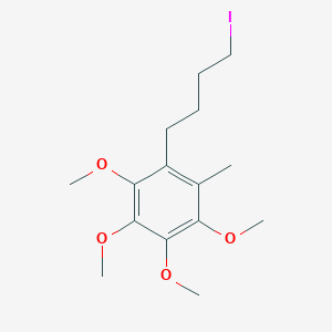 molecular formula C15H23IO4 B8452594 1-(4-Iodobutyl)-2,3,4,5-tetramethoxy-6-methylbenzene CAS No. 80810-27-1