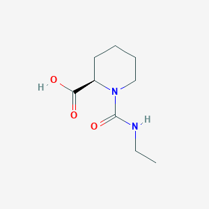 molecular formula C9H16N2O3 B8452637 (R)-1-Ethylcarbamoylpiperidine-2-carboxylic acid 
