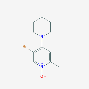 molecular formula C11H15BrN2O B8452680 5-Bromo-2-methyl-4-(piperidin-1-yl)pyridine 1-oxide 