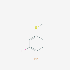 molecular formula C8H8BrFS B8452850 1-Bromo-4-(ethylthio)-2-fluoro-benzene 