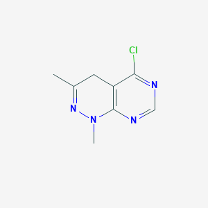 molecular formula C8H9ClN4 B8452857 5-Chloro-1,3-dimethyl-1,4-dihydropyridazino[3,4-d]pyrimidine 