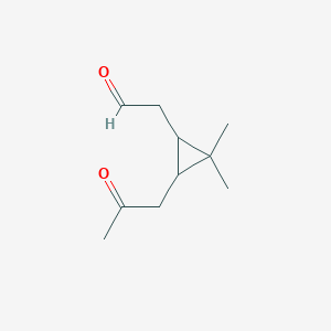 Cyclopropaneacetaldehyde, 2,2-dimethyl-3-(2-oxopropyl)-