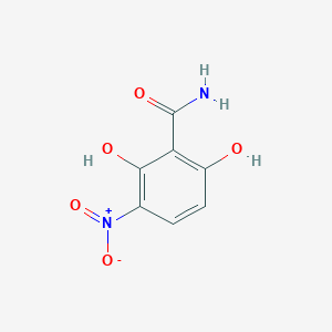 molecular formula C7H6N2O5 B8452937 2,6-Dihydroxy-5-nitrobenzamide 
