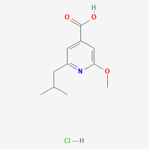 molecular formula C11H16ClNO3 B8452957 2-Isobutyl-6-methoxy-isonicotinic acid hydrochloride 