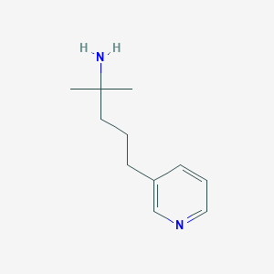 molecular formula C11H18N2 B8452987 alpha,alpha-Dimethyl-3-pyridinebutanamine 