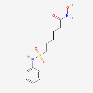 molecular formula C12H18N2O4S B8452997 6-(Anilinosulfonyl)-N-hydroxyhexanamide CAS No. 414871-81-1