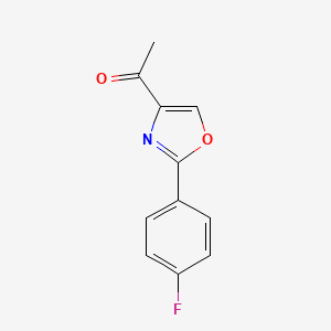 molecular formula C11H8FNO2 B8453003 1-(2-(4-Fluorophenyl)oxazol-4-yl)ethanone 