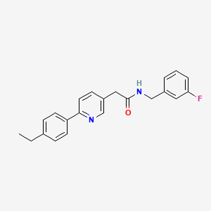 molecular formula C22H21FN2O B8453028 2-[6-(4-ethyl-phenyl)-pyridin-3-yl]-N-(3-fluoro-benzyl)-acetamide CAS No. 897015-66-6