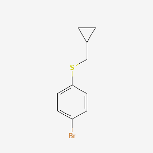 molecular formula C10H11BrS B8453054 1-Bromo-4-[(cyclopropylmethyl)thio]benzene CAS No. 917382-54-8
