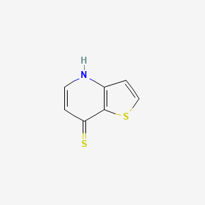 molecular formula C7H5NS2 B8453056 Thieno[3,2-b]pyridine-7-thiol 